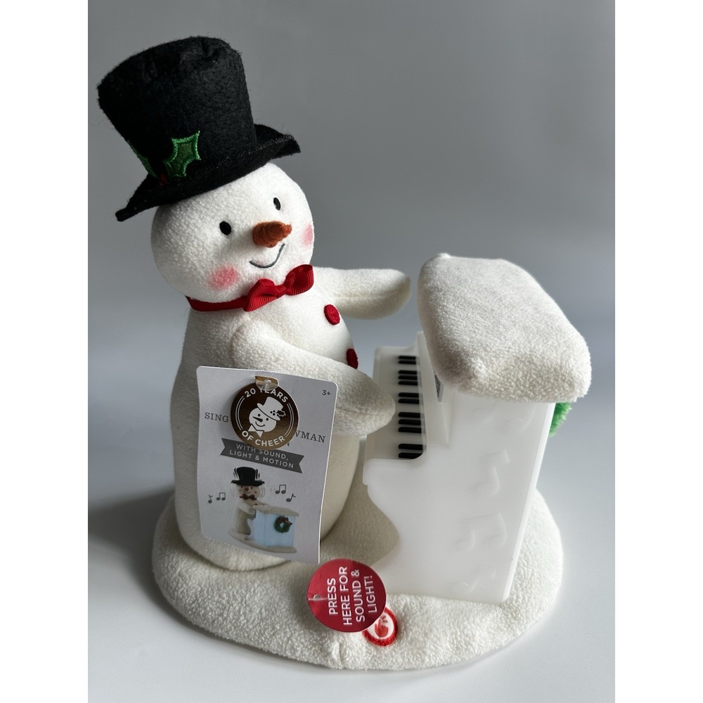 2023 Hallmark 20th Anniv Sing-Along Jingle Pals Snowman Plush Sound Light Motion